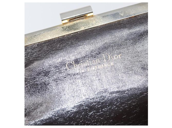 Pochette in tela Trotter Christian Dior Marrone Oro Auth YKZ187 - vista 12