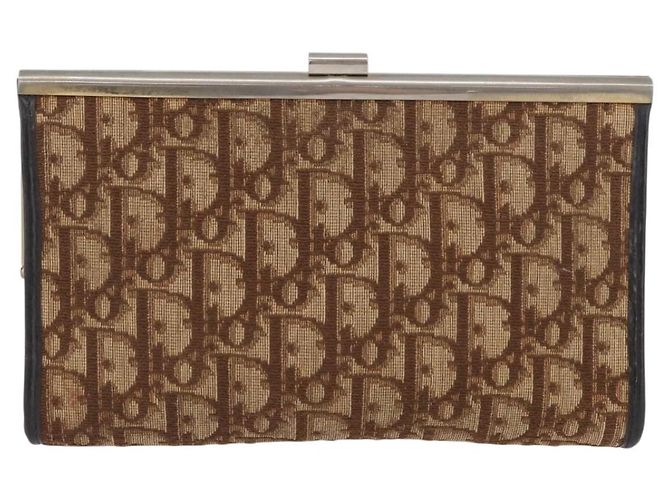 Pochette in tela Trotter Christian Dior Marrone Oro Auth YKZ187 - vista 2