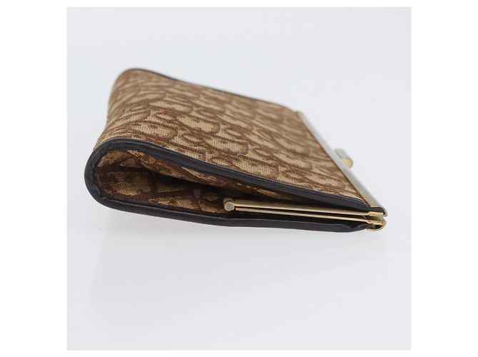 Pochette in tela Trotter Christian Dior Marrone Oro Auth YKZ187 - vista 4