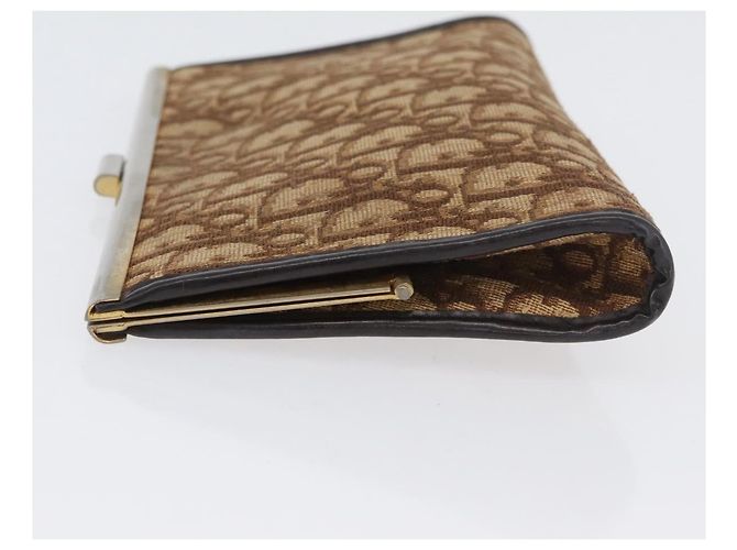 Pochette in tela Trotter Christian Dior Marrone Oro Auth YKZ187 - vista 5