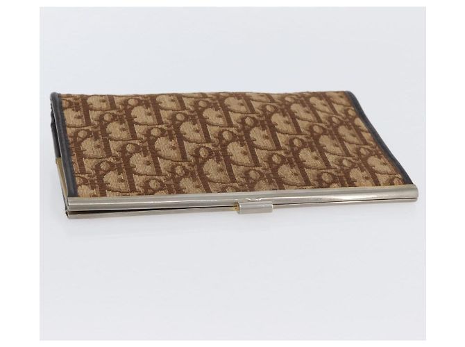 Pochette in tela Trotter Christian Dior Marrone Oro Auth YKZ187 - vista 6
