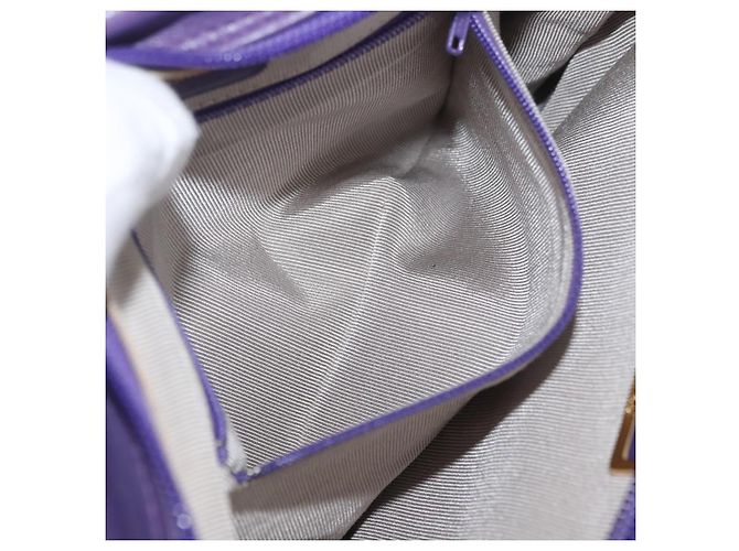 VALENTINO Borsa Clutch in Pelle Viola Oro Auth YKZ076 D'oro Porpora - vista 11