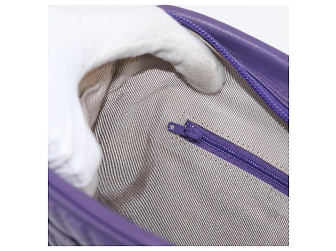 VALENTINO Borsa Clutch in Pelle Viola Oro Auth YKZ076 D'oro Porpora - vista 21