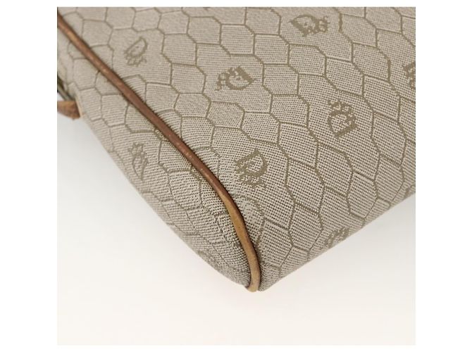 Christian Dior Borsa a spalla in tela a nido d'ape PVC beige oro Auth BA11969 D'oro - vista 11