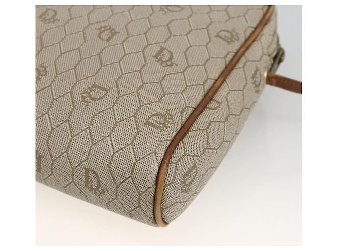 Christian Dior Borsa a spalla in tela a nido d'ape PVC beige oro Auth BA11969 D'oro - vista 12