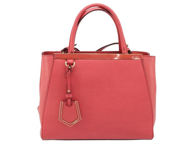 Borsa a Mano FENDI 2JOURS in Pelle 2 in 1 Rosa Oro Auth gh2010 D'oro - vista 13