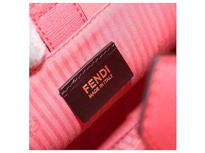 Borsa a Mano FENDI 2JOURS in Pelle 2 in 1 Rosa Oro Auth gh2010 D'oro - vista 19