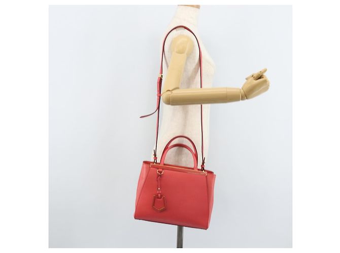 Borsa a Mano FENDI 2JOURS in Pelle 2 in 1 Rosa Oro Auth gh2010 D'oro - vista 25