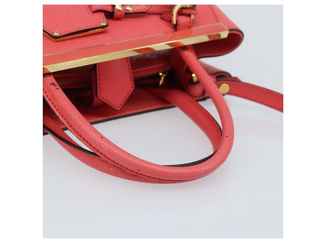 Borsa a Mano FENDI 2JOURS in Pelle 2 in 1 Rosa Oro Auth gh2010 D'oro - vista 7