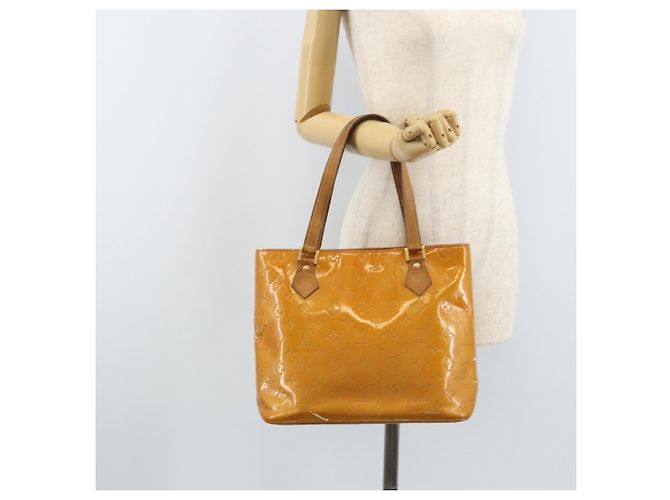 LOUIS VUITTON Handtasche Monogram Vernis Houston Beige M91004 LV Auth YKZ456 - Ansicht 26