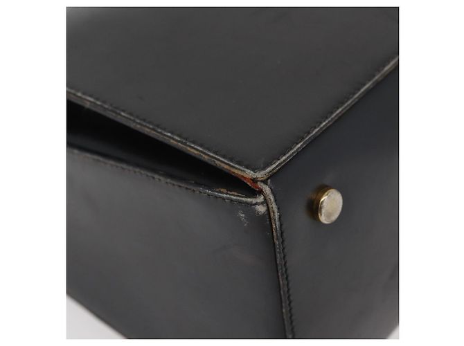 Céline Borsa a mano CELINE in pelle nera e oro Auth BAZ496 Nero D'oro - vista 12