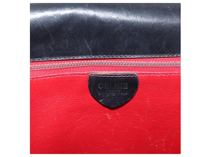 Céline Borsa a mano CELINE in pelle nera e oro Auth BAZ496 Nero D'oro - vista 18