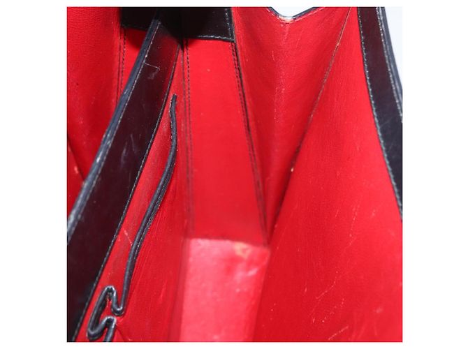 Céline Borsa a mano CELINE in pelle nera e oro Auth BAZ496 Nero D'oro - vista 24