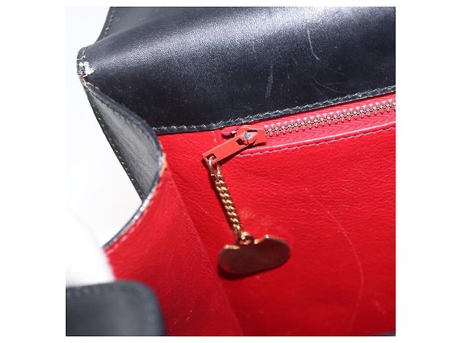 Céline Borsa a mano CELINE in pelle nera e oro Auth BAZ496 Nero D'oro - vista 25