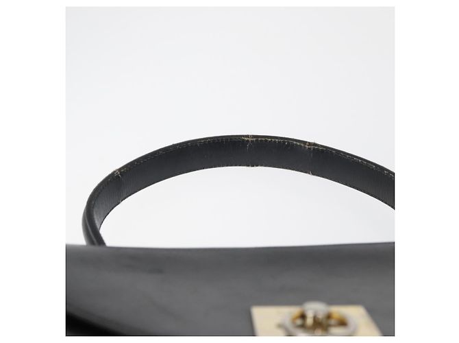 Céline Borsa a mano CELINE in pelle nera e oro Auth BAZ496 Nero D'oro - vista 8