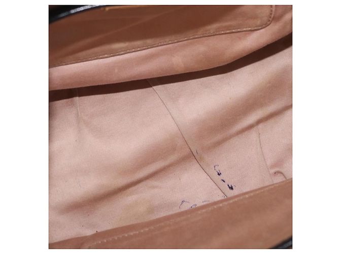 Borsa a Mano Miu Miu in Pelle Nera e Oro Auth bs34362 Nero D'oro - vista 11