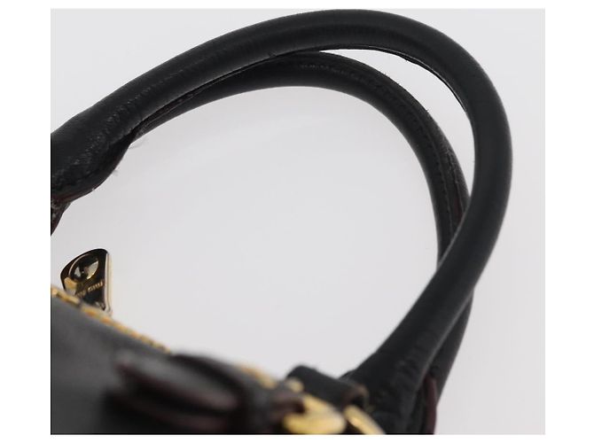 Borsa a Mano Miu Miu in Pelle Nera e Oro Auth bs34362 Nero D'oro - vista 14