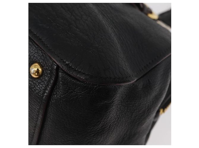 Borsa a Mano Miu Miu in Pelle Nera e Oro Auth bs34362 Nero D'oro - vista 17