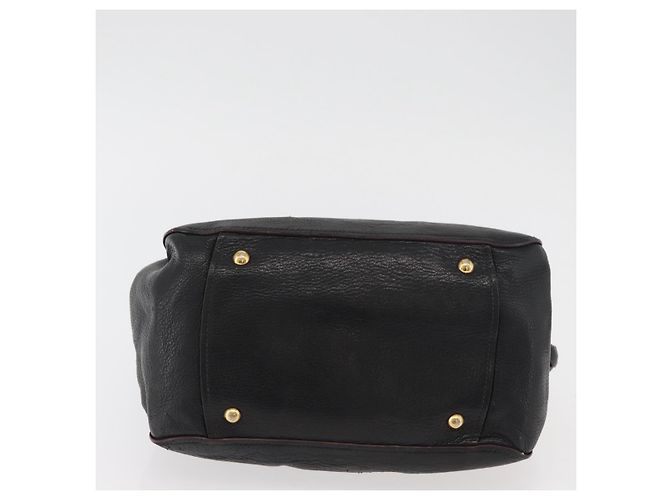 Borsa a Mano Miu Miu in Pelle Nera e Oro Auth bs34362 Nero D'oro - vista 6