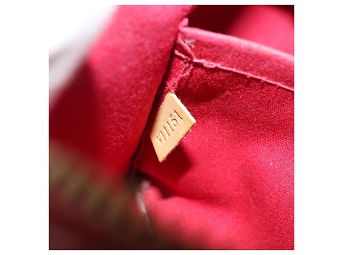 LOUIS VUITTON Borsa Sherwood PM Monogram Vernis Pomme D'amour M91494 Auth YKZ290 Rosso - vista 12