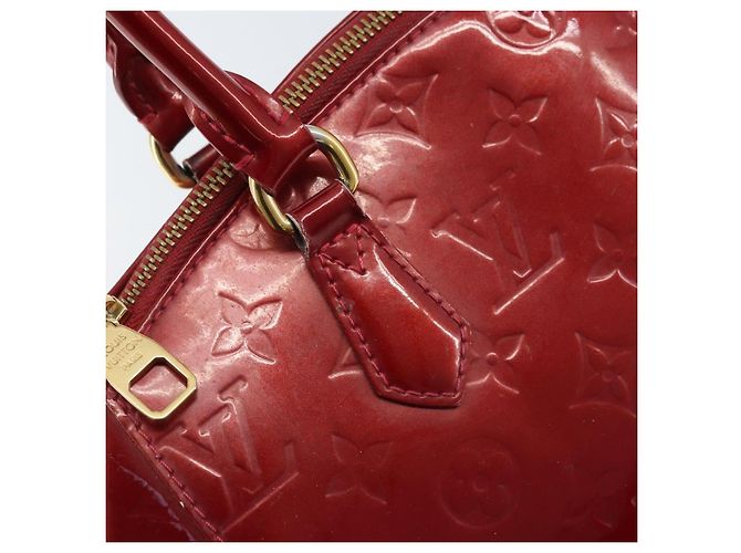 LOUIS VUITTON Borsa Sherwood PM Monogram Vernis Pomme D'amour M91494 Auth YKZ290 Rosso - vista 18