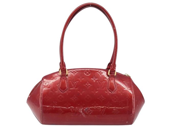 LOUIS VUITTON Borsa Sherwood PM Monogram Vernis Pomme D'amour M91494 Auth YKZ290 Rosso - vista 2