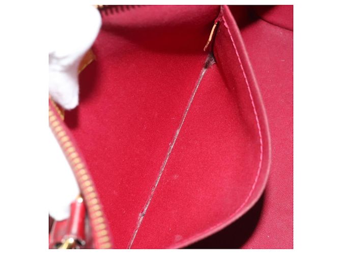LOUIS VUITTON Borsa Sherwood PM Monogram Vernis Pomme D'amour M91494 Auth YKZ290 Rosso - vista 22