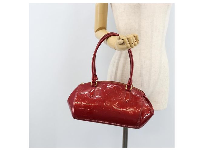 LOUIS VUITTON Borsa Sherwood PM Monogram Vernis Pomme D'amour M91494 Auth YKZ290 Rosso - vista 24