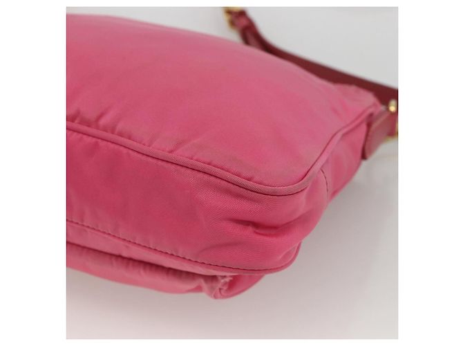 Borsa a Spalla PRADA Nylon Rosa Oro Auth YKZ524 D'oro - vista 15