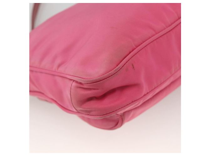 Borsa a Spalla PRADA Nylon Rosa Oro Auth YKZ524 D'oro - vista 16