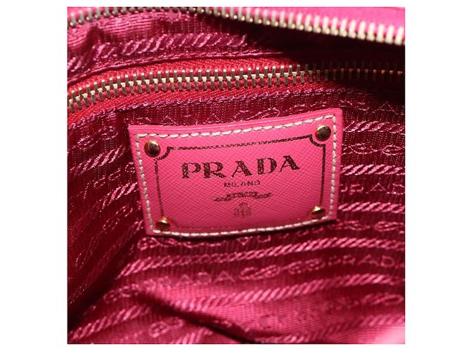 Borsa a Spalla PRADA Nylon Rosa Oro Auth YKZ524 D'oro - vista 19