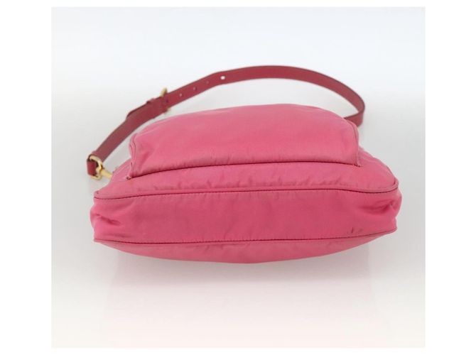 Borsa a Spalla PRADA Nylon Rosa Oro Auth YKZ524 D'oro - vista 5