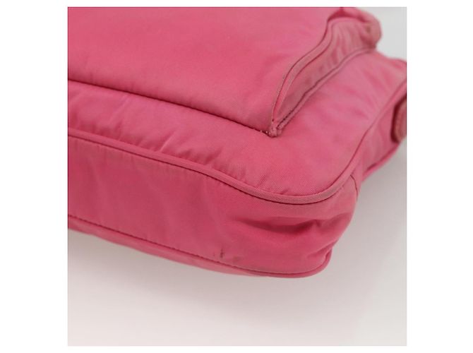 Borsa a Spalla PRADA Nylon Rosa Oro Auth YKZ524 D'oro - vista 9