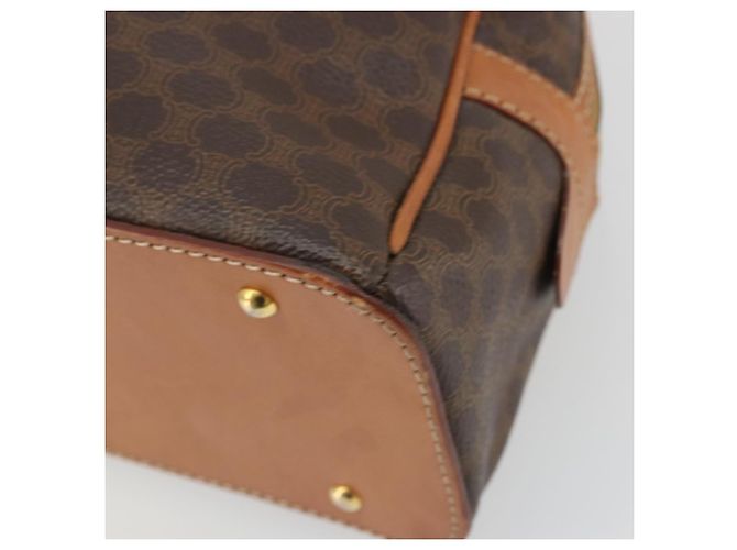 Céline Borsa a mano in tela Macadam CELINE in pelle PVC marrone oro Auth YKZ1476A D'oro - vista 10