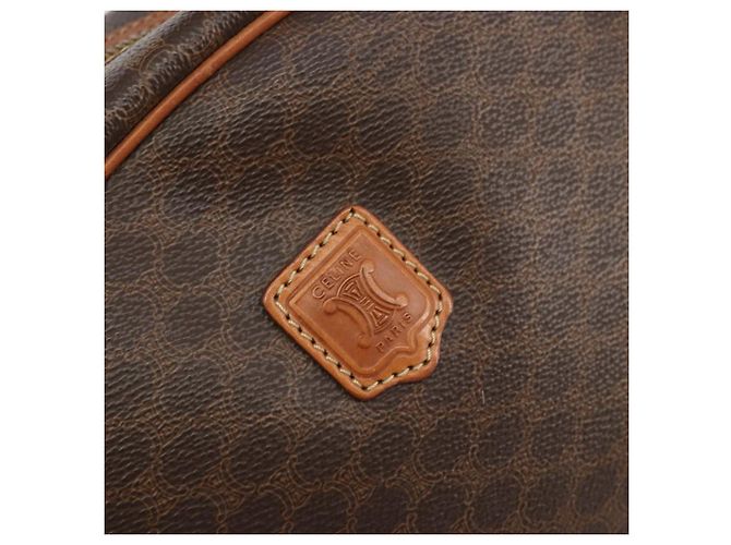 Céline Borsa a mano in tela Macadam CELINE in pelle PVC marrone oro Auth YKZ1476A D'oro - vista 14