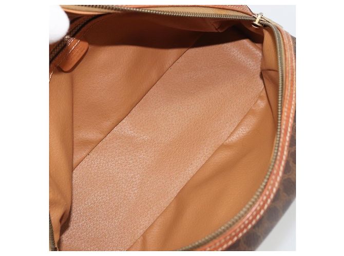Céline Borsa a mano in tela Macadam CELINE in pelle PVC marrone oro Auth YKZ1476A D'oro - vista 17