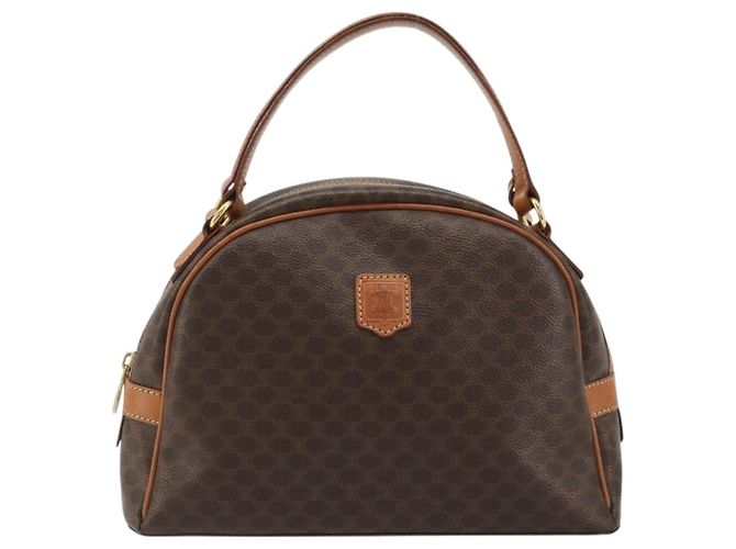 Céline Borsa a mano in tela Macadam CELINE in pelle PVC marrone oro Auth YKZ1476A D'oro - vista 2