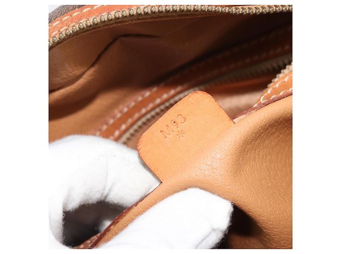 Céline Borsa a mano in tela Macadam CELINE in pelle PVC marrone oro Auth YKZ1476A D'oro - vista 22