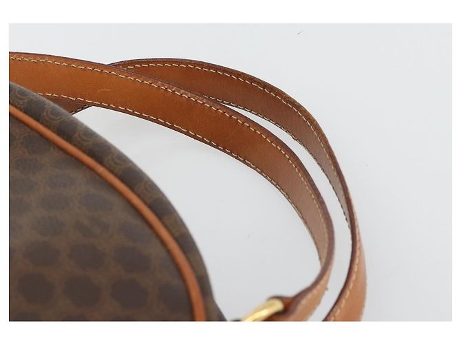 Céline Borsa a mano in tela Macadam CELINE in pelle PVC marrone oro Auth YKZ1476A D'oro - vista 8