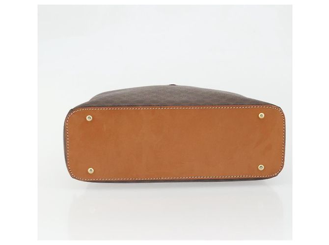 Céline Borsa a mano in tela Macadam CELINE in pelle PVC marrone oro Auth YKZ1476A D'oro - vista 9