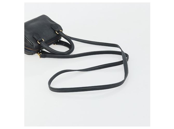 Céline Borsa a mano CELINE in pelle 2 in 1 oro navy Auth am11231A D'oro Blu navy - vista 9