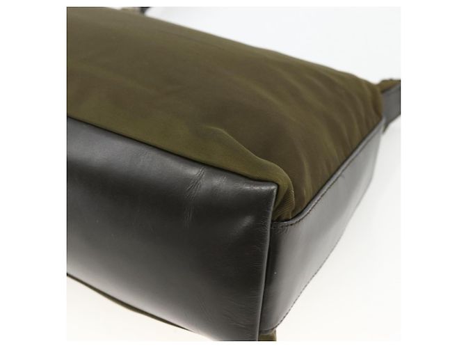 Borsa a Spalla PRADA Nylon Khaki Argento Autentica 174401 Cachi - vista 16