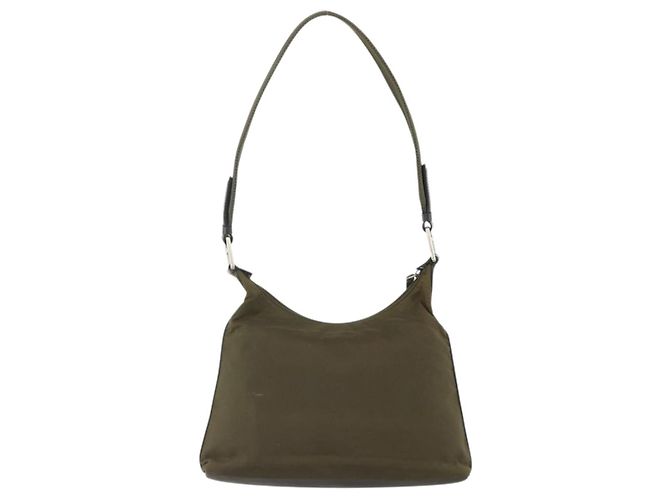 Borsa a Spalla PRADA Nylon Khaki Argento Autentica 174401 Cachi - vista 2