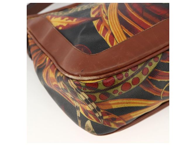 Salvatore Ferragamo Schultertasche aus PVC-Leder Braun Gold Auth bs34213 Golden - Ansicht 13