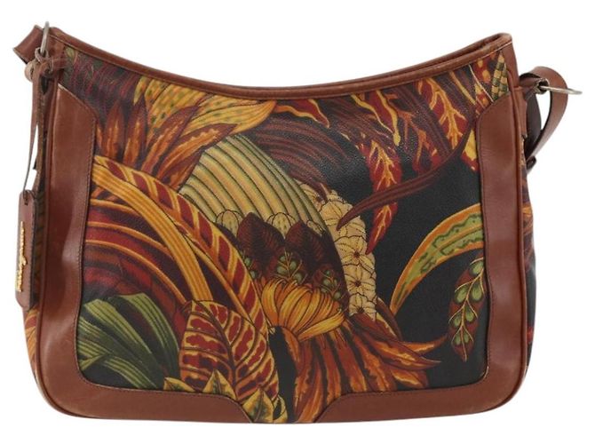 Salvatore Ferragamo Schultertasche aus PVC-Leder Braun Gold Auth bs34213 Golden - Ansicht 2