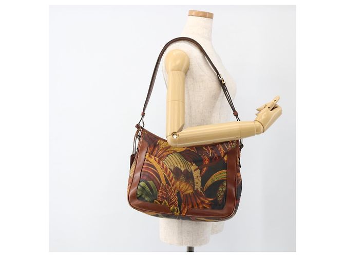 Salvatore Ferragamo Schultertasche aus PVC-Leder Braun Gold Auth bs34213 Golden - Ansicht 22