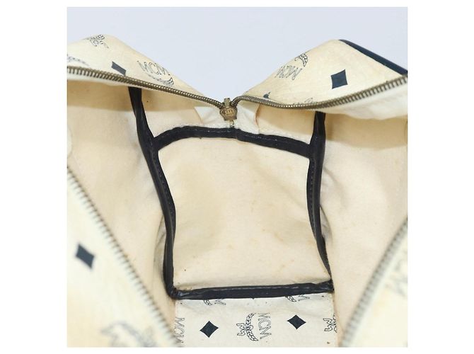 Borsa Tote MCM Logogram Vicetos in pelle PVC bianca e oro Auth YKZ095 Bianco D'oro - vista 18