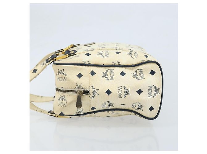 Borsa Tote MCM Logogram Vicetos in pelle PVC bianca e oro Auth YKZ095 Bianco D'oro - vista 5