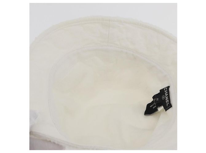 CHANEL COCO Cappello Mark Pile Bianco CC Auth YKZ968A - view 11
