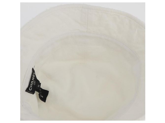 CHANEL COCO Cappello Mark Pile Bianco CC Auth YKZ968A - view 12